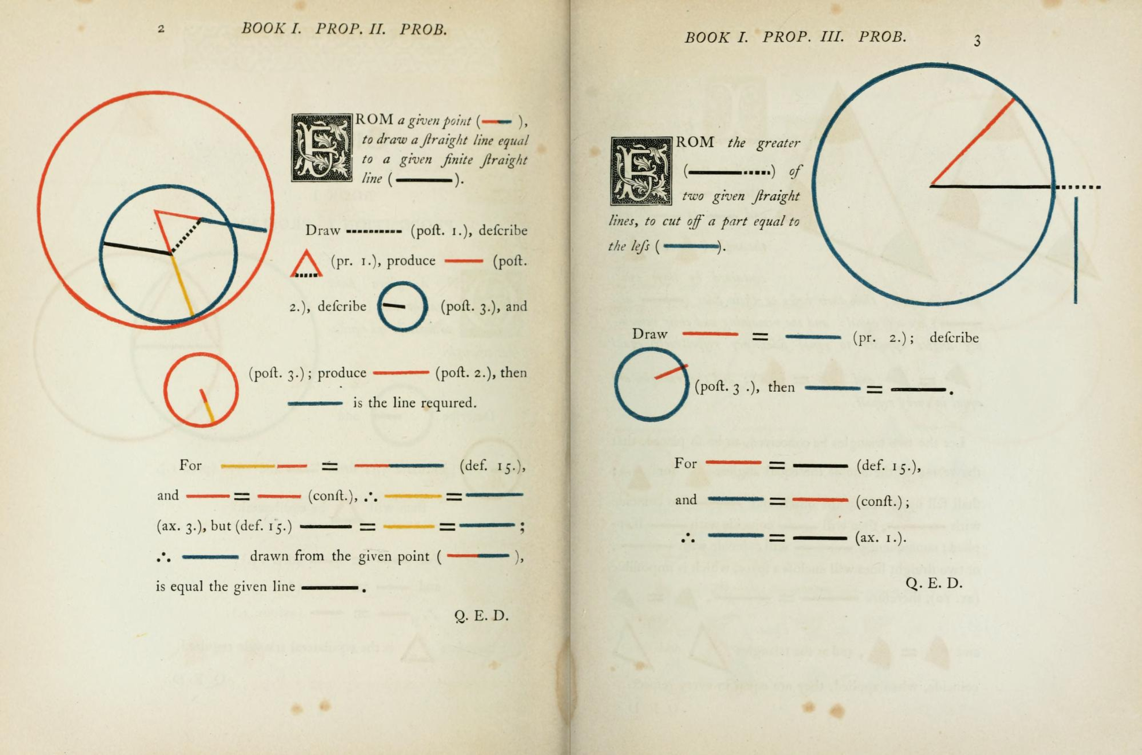 Oliver Byrne. The First Six Books of The Elements of Euclid (1847)